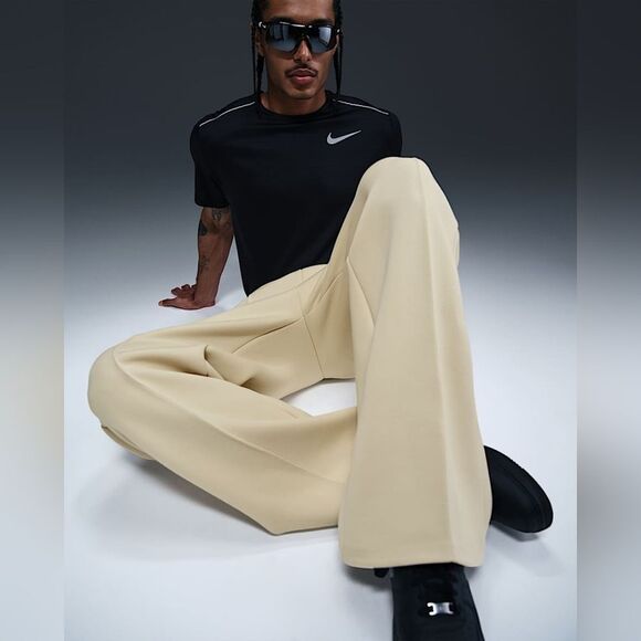 Nike Tech Fleece Open Hem Pants Sweatpants Tan Medium M Wide Leg New FZ7583-371 - Picture 13 of 16